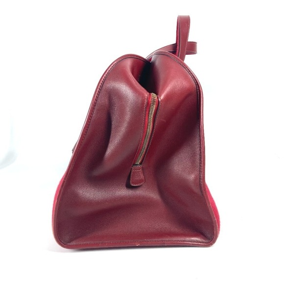 HERMES Red Leather Boston Bag - Picture 3 of 15